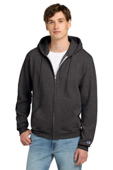 Champion® Powerblend® Full-Zip Hoodie - Charcoal Heather - S